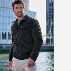 engbers Cord-Jacke mit Funktionsdetails