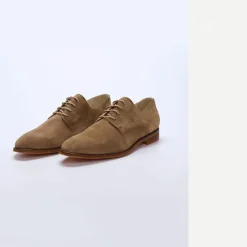 engbers Halbschuh aus Velours-Leder