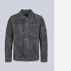engbers Lammlederjacke mit verdeckter Knopfleiste