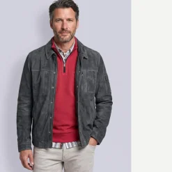 engbers Lammlederjacke mit verdeckter Knopfleiste