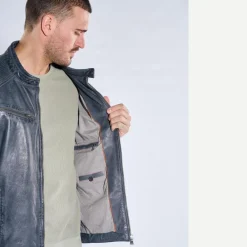 engbers Lederjacke in Bikeroptik