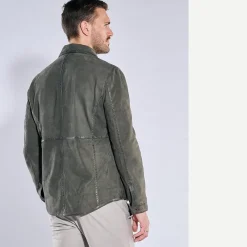 engbers Lederjacke in Hemd-Optik