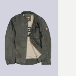 engbers Lederjacke in Hemd-Optik