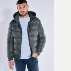 engbers Lederjacke mit abnehmbarer Kapuze