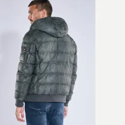 engbers Lederjacke mit abnehmbarer Kapuze