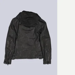 engbers Lederjacke mit abnehmbarer Kapuze