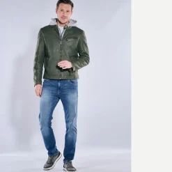 engbers Lederjacke mit heraustrennbarem Inlet