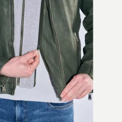 engbers Lederjacke mit heraustrennbarem Inlet
