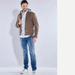 engbers Lederjacke mit heraustrennbarer Blende