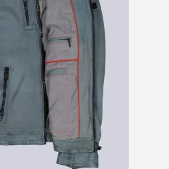 engbers Lederjacke mit langem Stehkragen