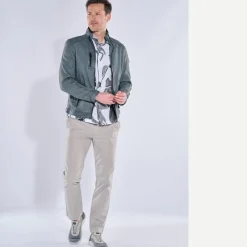 engbers Lederjacke mit langem Stehkragen