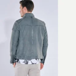 engbers Lederjacke mit langem Stehkragen