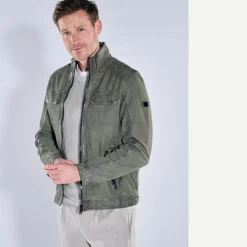 engbers Lederjacke mit Stehkragen