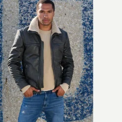 engbers Lederjacke mit Umlegekragen