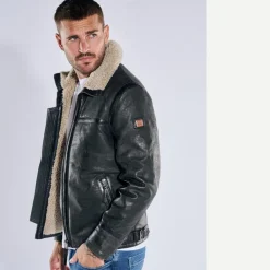 engbers Lederjacke mit Umlegekragen