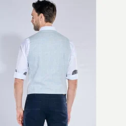 engbers Sakko-Weste aus Leinenmix Regular
