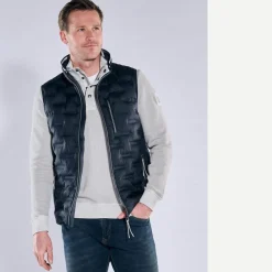 engbers Steppweste mit Strickkragen