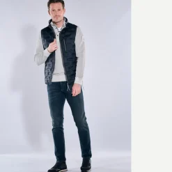 engbers Steppweste mit Strickkragen